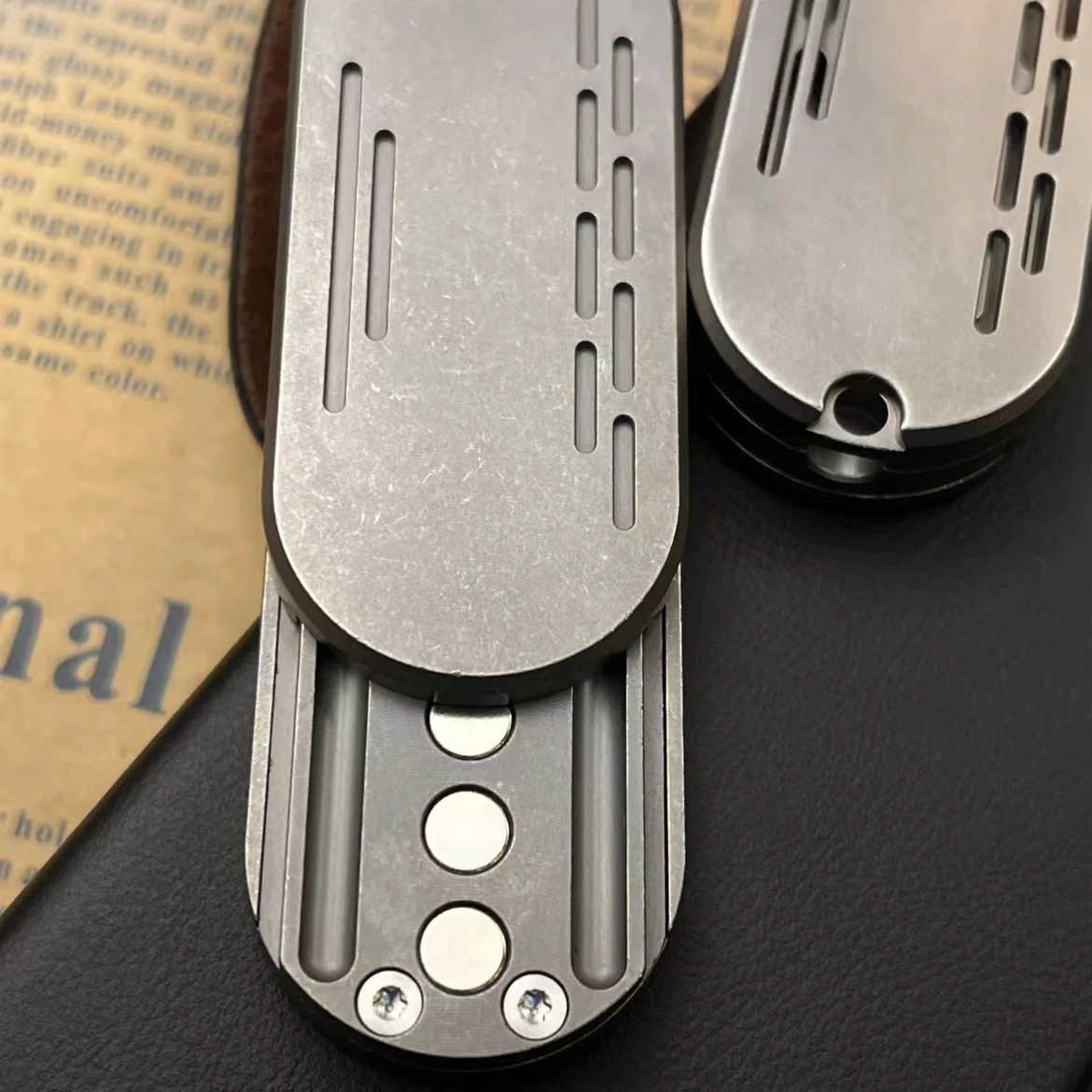 Fidget slider haptic spinner liga de titânio diapasão edc brinquedos sensoriais alívio do estresse foco tdah adultos portátil