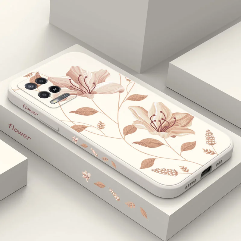 Delicate Blossoms Phone Case For OPPO A54 A74 A57 A96 A76 A36 A95 A12 A15 A15S A16 A16K A9 A5 2020 Reno 8 8Z 7 7Z 6 5 F9 4G 5G