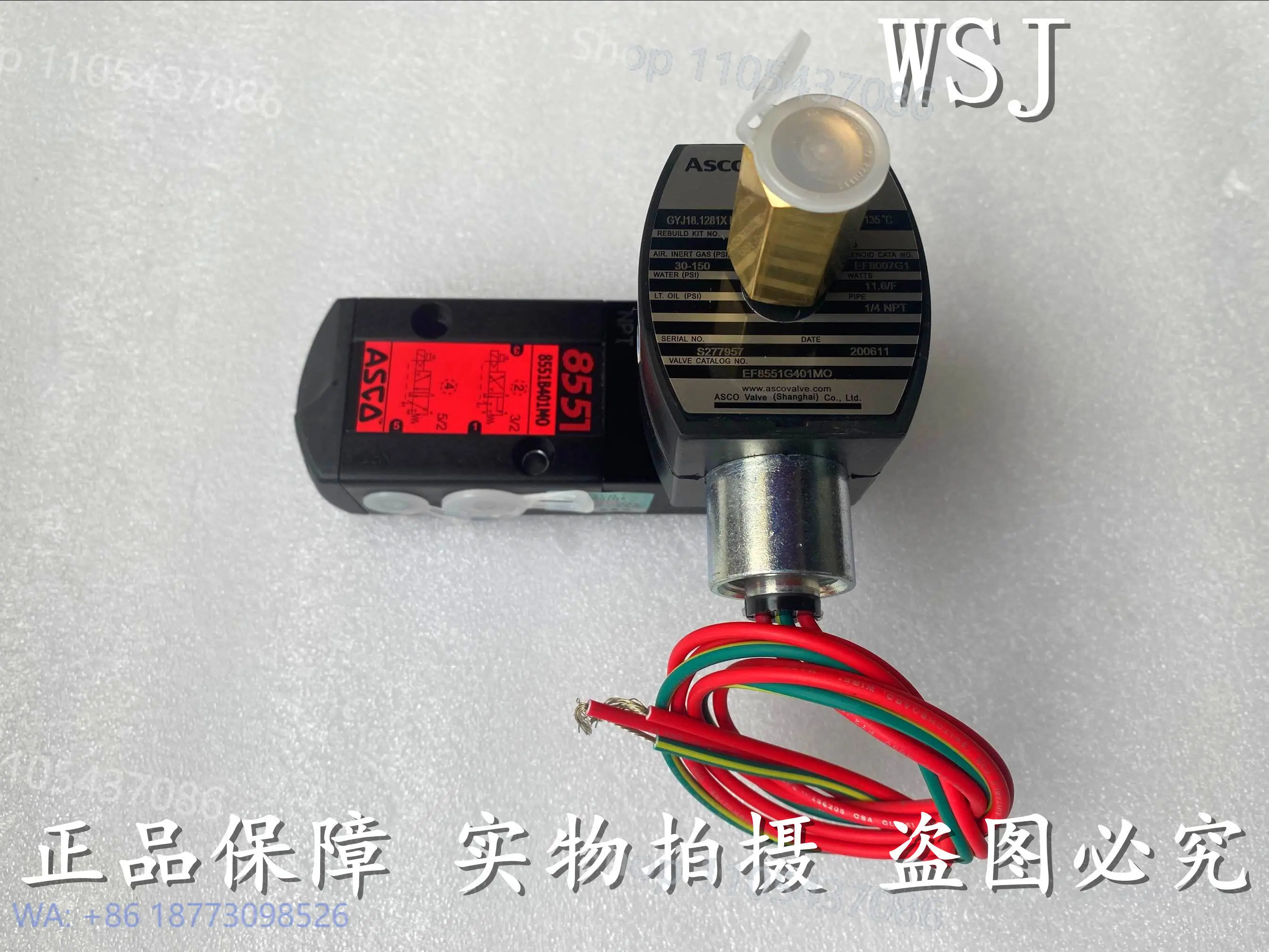 NEW EF8551G401MO 220AC ASCO Solenoid Valve/Topworx/Numatics/Aventics
