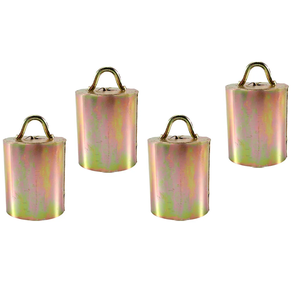 

4pcs Cattle Galvanized Alloy Sheep Bells Anti Lost Livestock Bells Durable Sturdy Farm Animal Bell Long Distance Crisp Sound