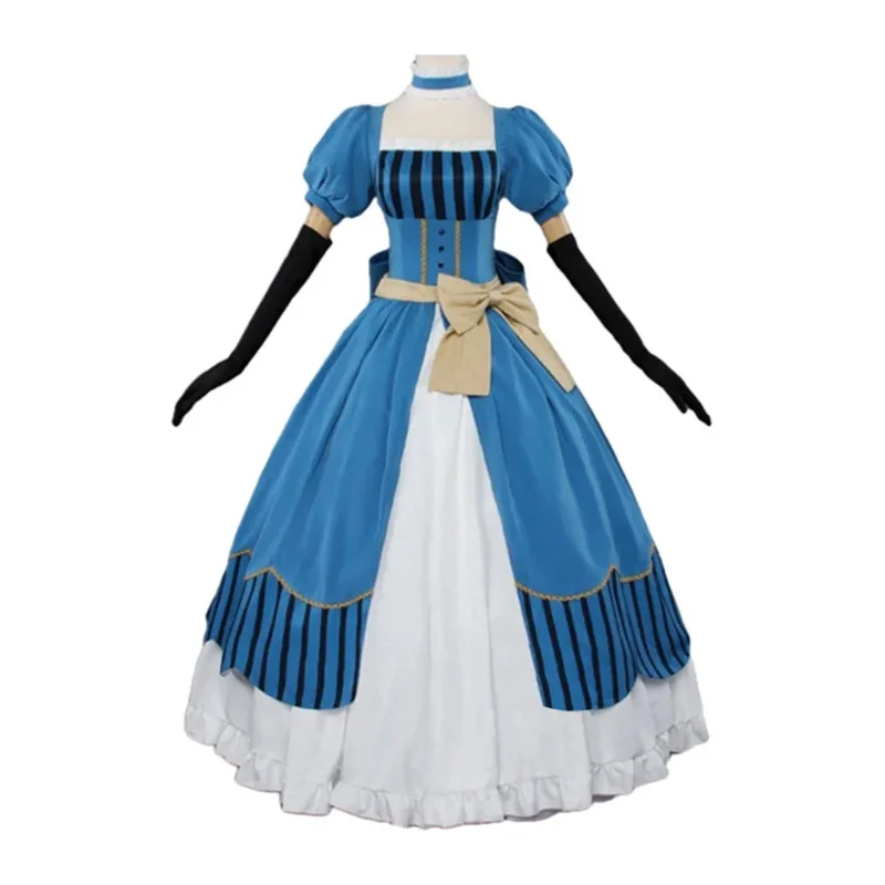 Anime Kuroshitsuji: Book of The Atlantic Black Butler Elizabeth Ethel Cordelia Midford Cosplay Costume Wig Dress Woman Party Set