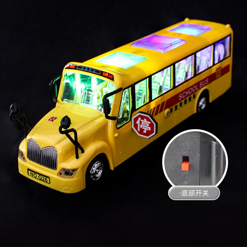 Big Size Children School Bus High Quality Toy Model Inertia Car with Sound Light for Kids Toys Children\'s School Bus Toy Model