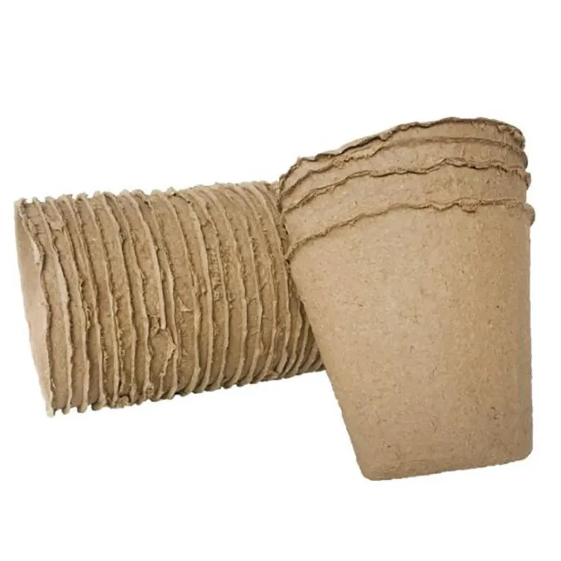 20pcs 6cm/8cm Paper Pot Plant Starters Nursery Cup Kit Organic Biodegradable Eco-Friendly Home Cultivation A4