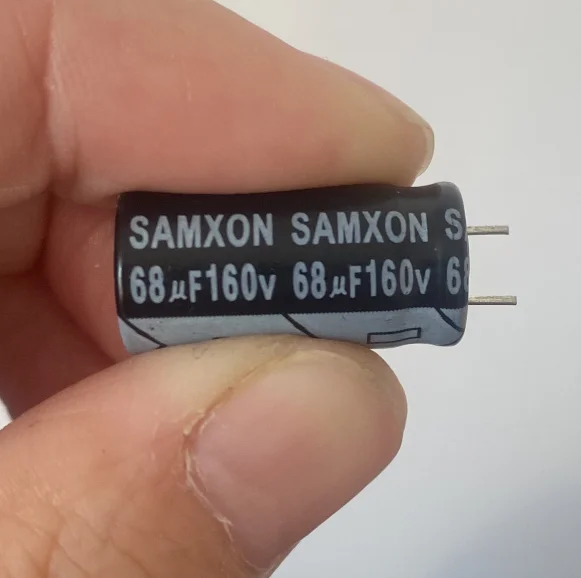 

10 шт., алюминиевый электролитический конденсатор 68uF 160V 68MFD V, 10*20 мм, радиальный 68mf160v 68uf160v 160v68mf 160v68uf