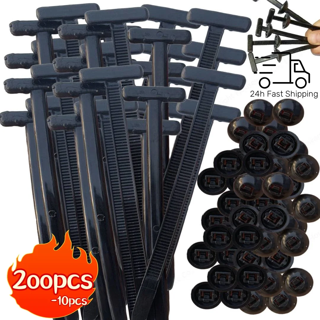 20-200 قطعة النايلون العالمي رباط للكابل مشبك دبوس وزر البريدي العلاقات الذاتي قفل الكابلات الثابتة البريدي التعادل سلك الربط الأشرطة