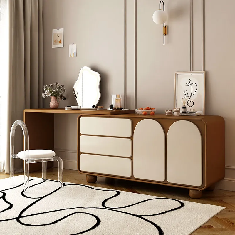 Storage Drawers Dressing Table Modern European Vintage Cosmetics Dressing Table Wood Beauty Mesa De Maquillaje Home Furniture