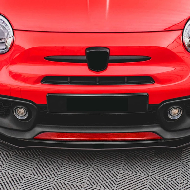 

Carbon Fiber Front Bumper Trim Real Carbon Fiber for 500 595 695 2017-2023 Car Front Bumper Lower Lip Decorative Strip Red
