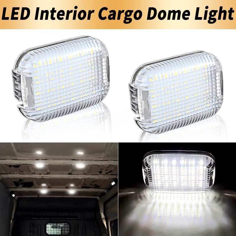 2PCS LED Interior Cargo Dome Lights Canbus For Ford Transit Courier Tourneo Courier 2014-up Connect 2013-up High Bright White