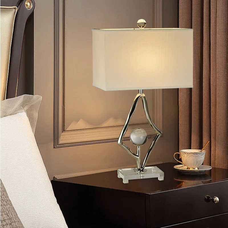 

Американские роскошные хрустальные торшеры для гостиной, столовой, спальни, кухни, кафе, настольные светильники, мраморные декоративные домашние светильники