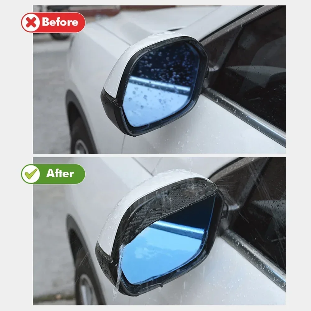

2pcs Car Rearview Mirror Rain Eyebrow Carbon Fiber Rain Shield Sun Shade Clear Vision Protector For Auto Mirror Accessories