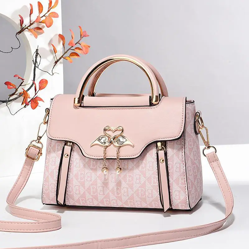 Bolsos de alta calidad, bandolera de cuero con estampado de moda, bolso de hombro de diseño lujoso, bolso cuadrado pequeño elegante