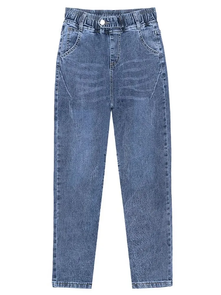 Pantalones vaqueros elásticos Harem Denim para mujer, pantalones pitillo holgados de cintura alta, Sl Todays's ular, talla grande, primavera, otoño, nueva llegada...