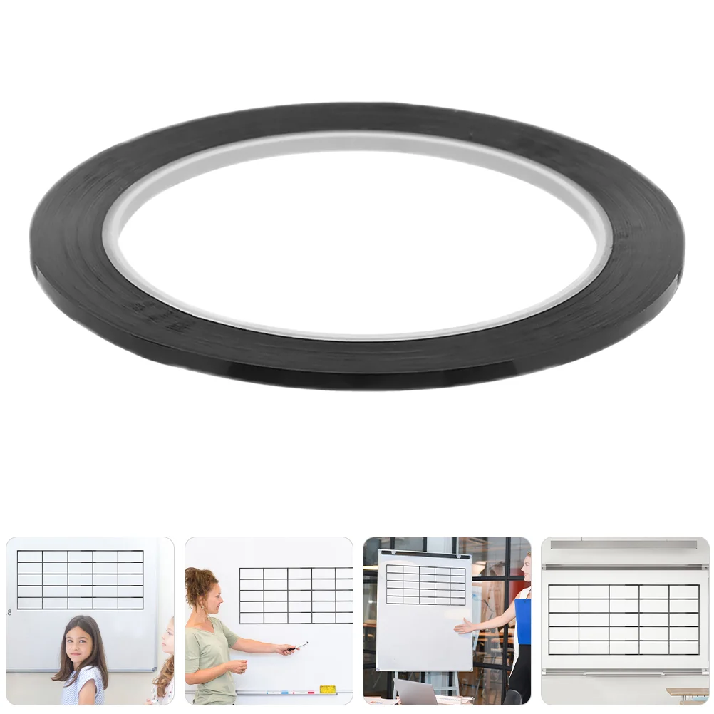 

10 Pcs Black Tape Artist Colored for Labeling White Board Lines Chart Dry Erase Border Glue Washi