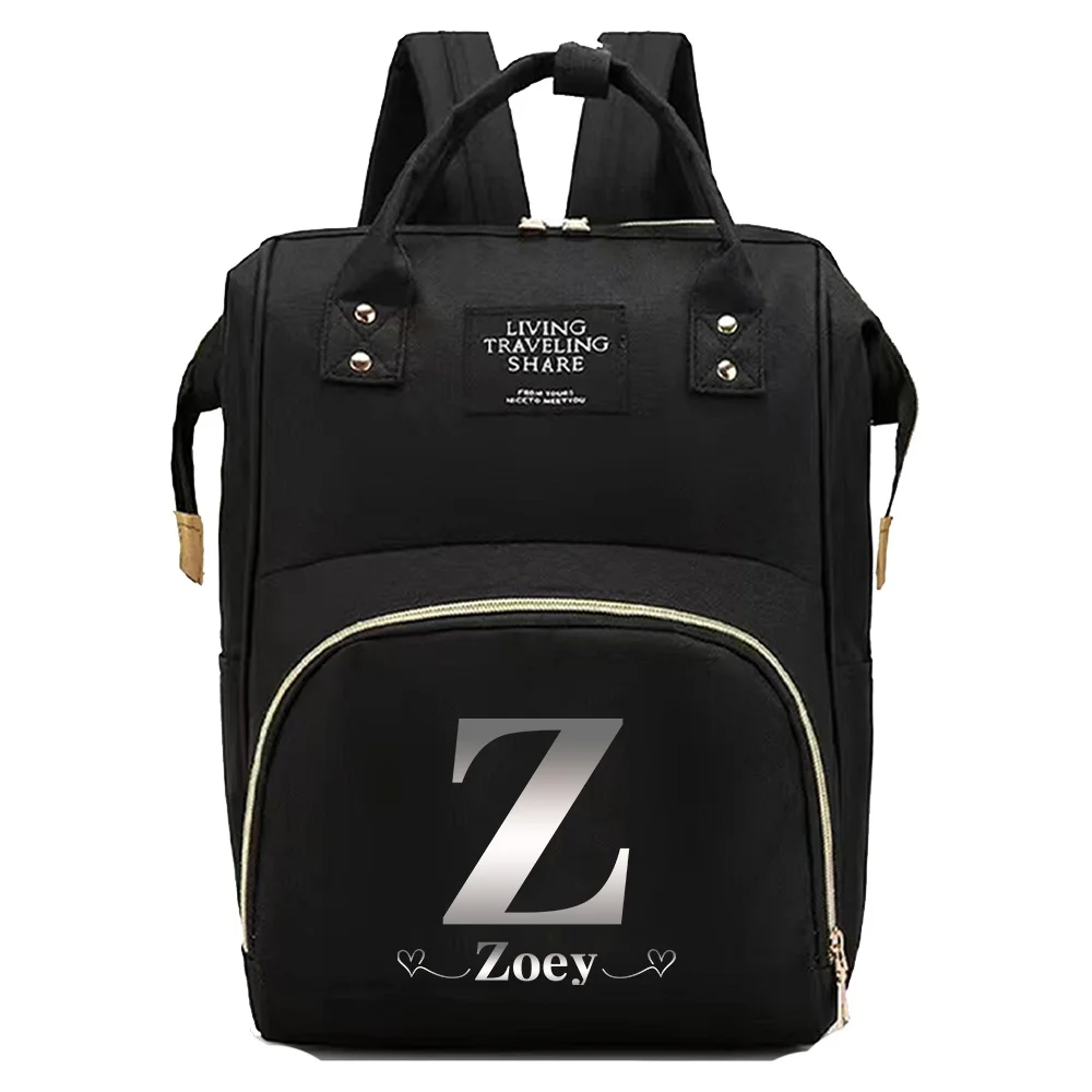 شخصية مخصصة اسم حقيبة المومياء السفر في الهواء الطلق حفاضات مقاومة للماء حقائب السفر حمل متعددة الوظائف حقيبة الظهر خفيفة الوزن