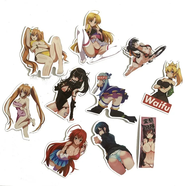 100PCS Hentai Anime Sexy Girls Stickers For Adult DIY Laptop Luggage Motorcycle Car Waifu Stickers Graffiti Decals Toy Gift