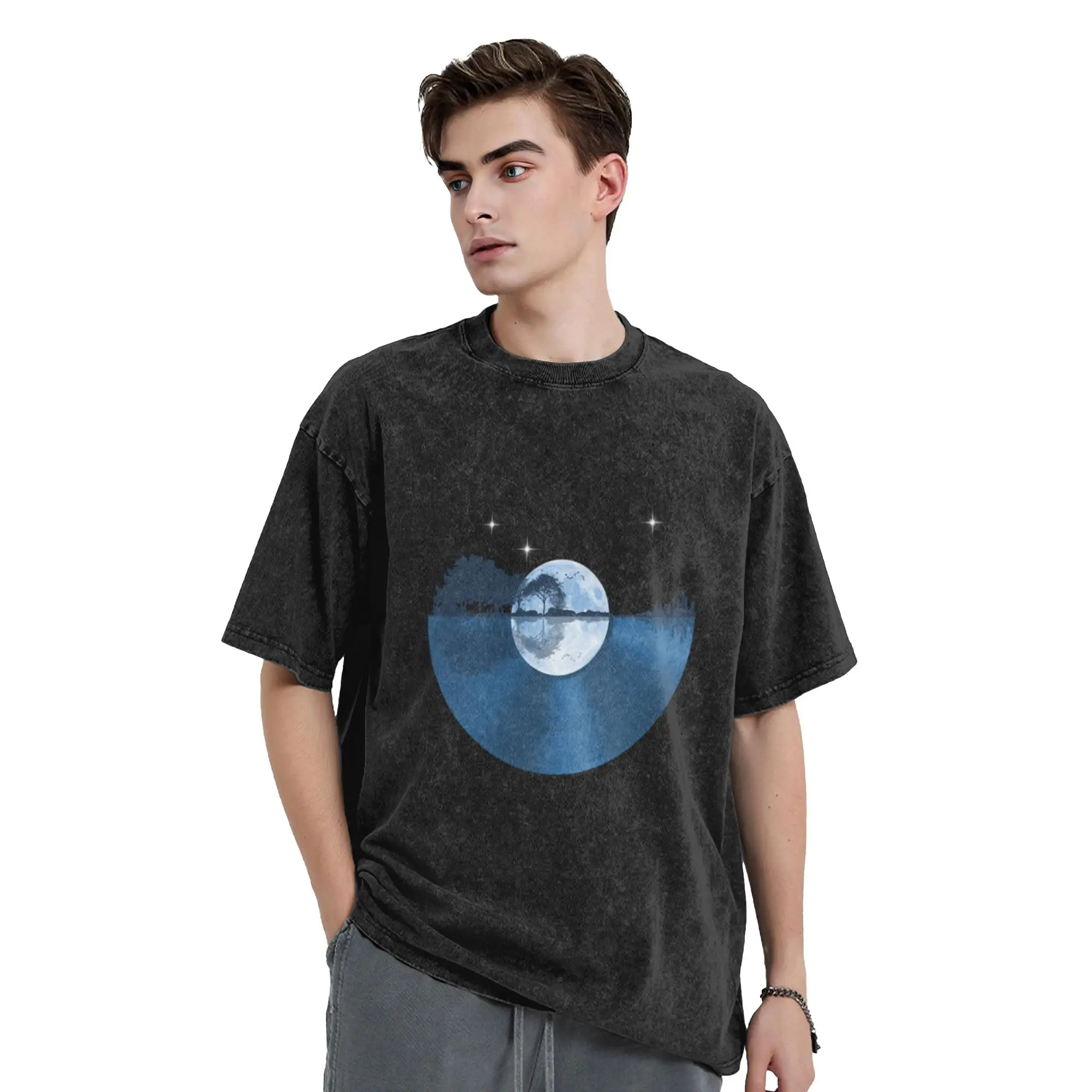 Nature Guitar Record Unique Cool A T-Shirt Oversized Short Sleeve Men's Women's Cotton Tees Tops
