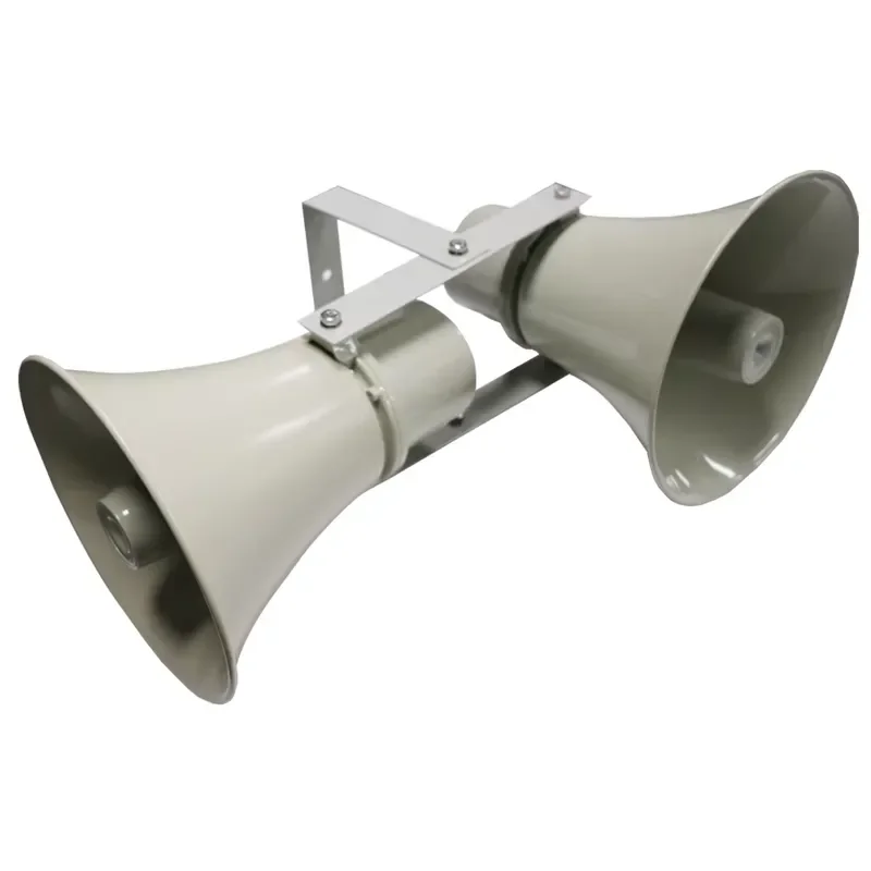 Two-Way Coverage Adjustable Horn Speaker 30W Built-in Dual-Channel Amplifier for V5.3 IPX-6 Waterproof Aluminum Alloy