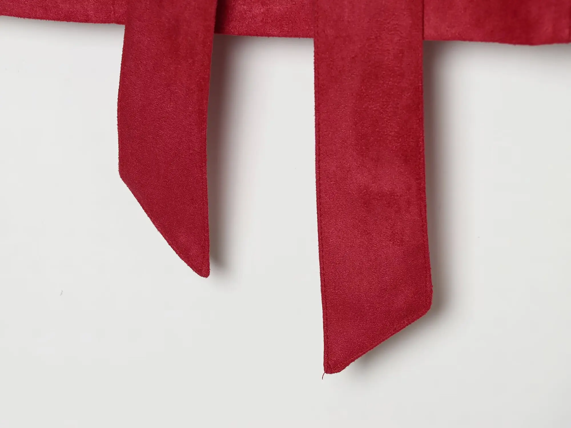 TFMLN Neue Damen-Jacken mit Gürtel, V-Ausschnitt, Taschen, locker geschnitten, lange Ärmel, Taillenband, lässige Wildleder-Oberbekleidung, modischer High-Street-Mantel – Detail 9