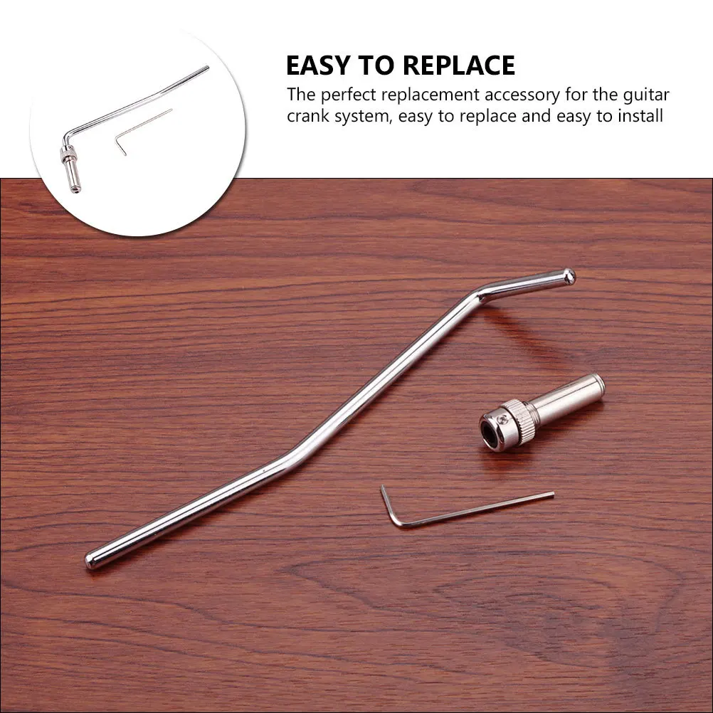 

1pc Double Thread Whammy Bar Silver Electric Metal Part Rust-Proof Durable Replacement Tremolo Arm For Electric Guitar Portable