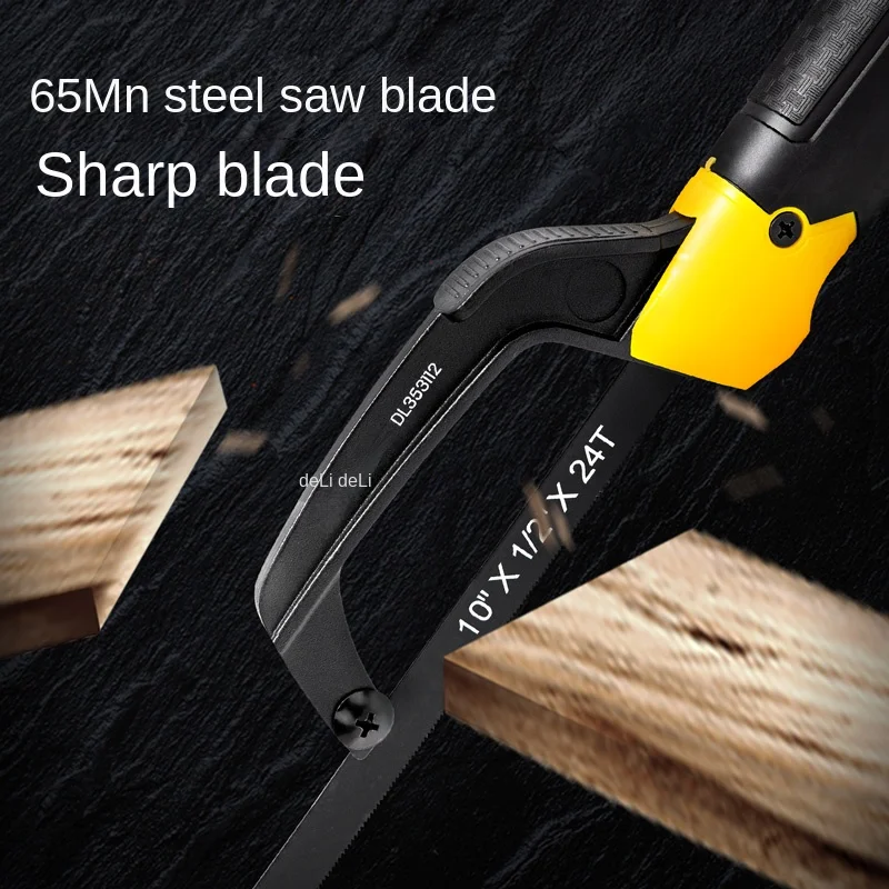 1Pcs 65Mn Steel Saw Blade Multifunction Wood Cutting Hacksaw Frame with Comfortable Handle Woodworking Tools Mini Saw Hand Tools