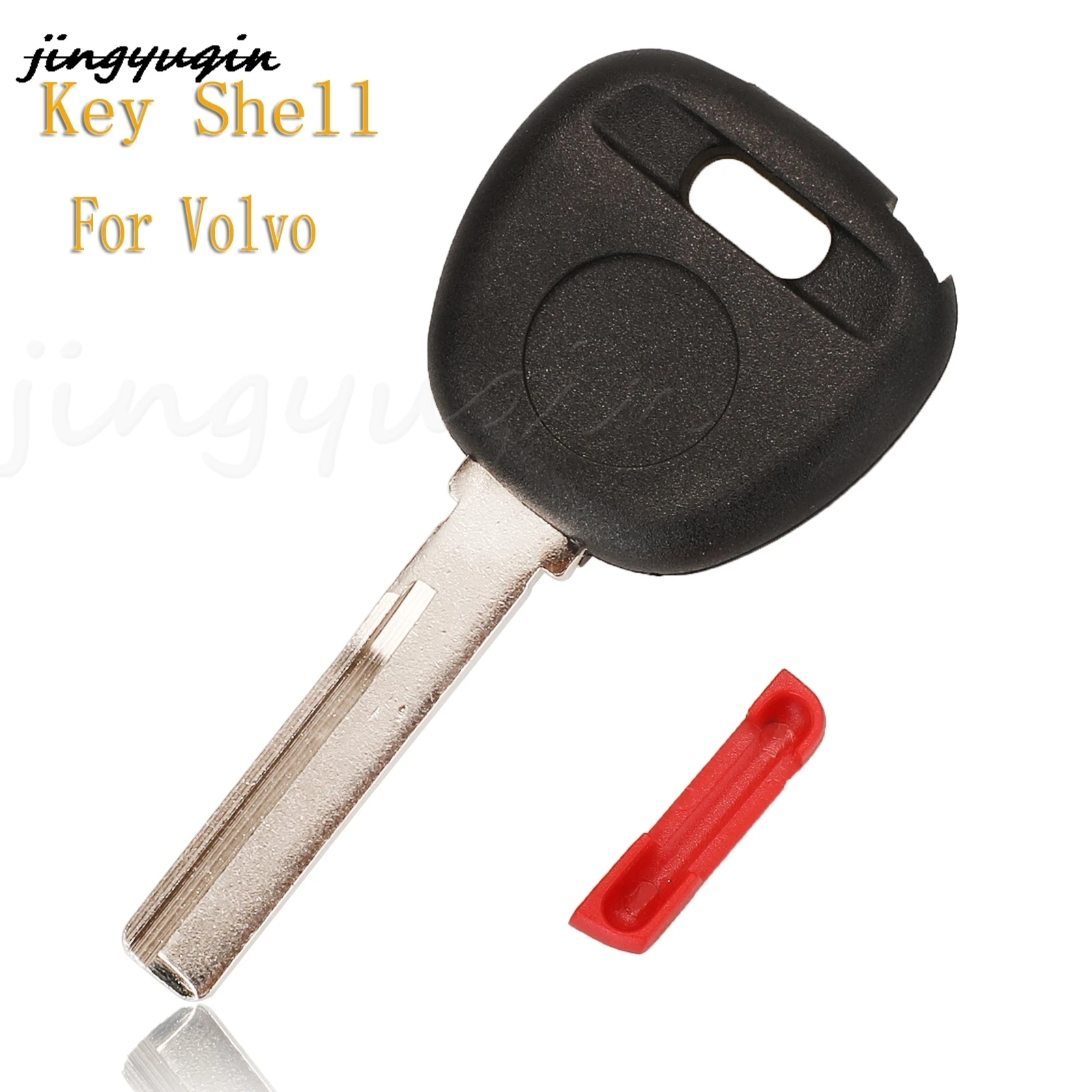 

jingyuqin Replacement Key Shell Cover For Volvo S40 V40 S60 S80 XC70 No Transponder Chips Original Case With Red Plug