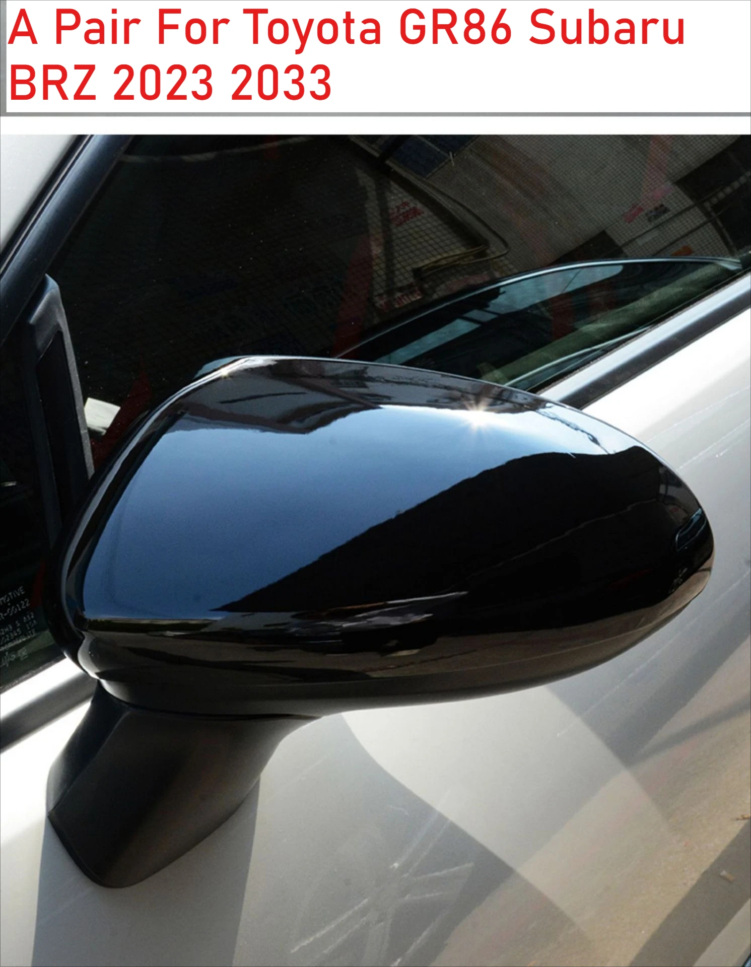A Pair for Toyota GR86 Subaru BRZ 2023 2033 Carbon Fiber Door Mirror Covers Side Rearview Mirror Caps Car Styling Accessories