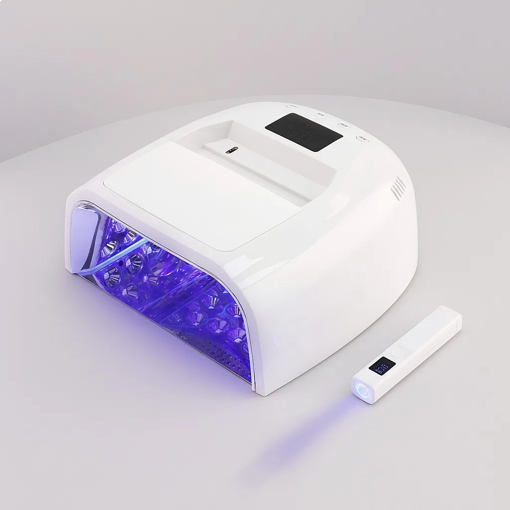 Detachable 2-in-1 High Power 86W Automatic UV LED Nail Lamp Cordless Rechargeable with Footholder for Salon Use