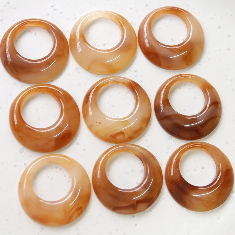 

10pcs Vintage Acrylic Hollow Pendants Handmade Round Necklace Earrings Pendant Connectors Diy Jewelry Making Accessories