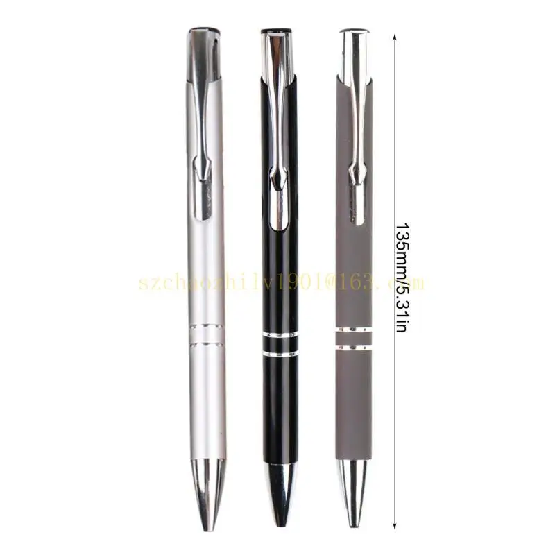 62KA 6PCS Zapójki metalowy długopis z metalowym piórem biurowym metalowym podpisaniem pióra napisz smoohtly dla szkoły biurowej