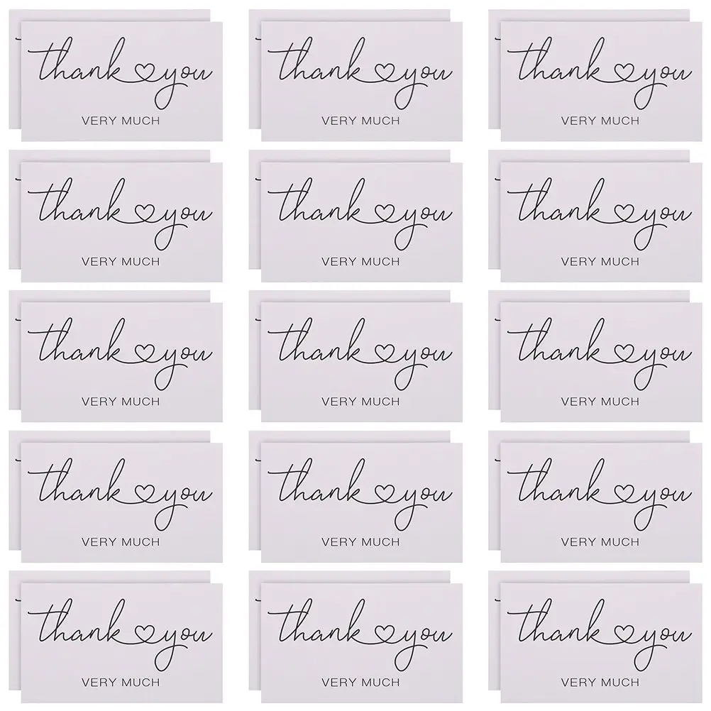 

100 шт. благодарственных открыток оптом, маленькие бумажные карточки компактного размера, удобные для переноски, для салонов красоты, интернет-магазинов, благодарственные карточки за покупку