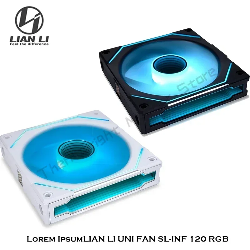 LIAN LI SL INF 120 Reverse/Forward UNI FAN SL-INF 12cm Mirror ARGB Fan 120 Reversed Blade Daisy-Chain Start/Stop Cableless