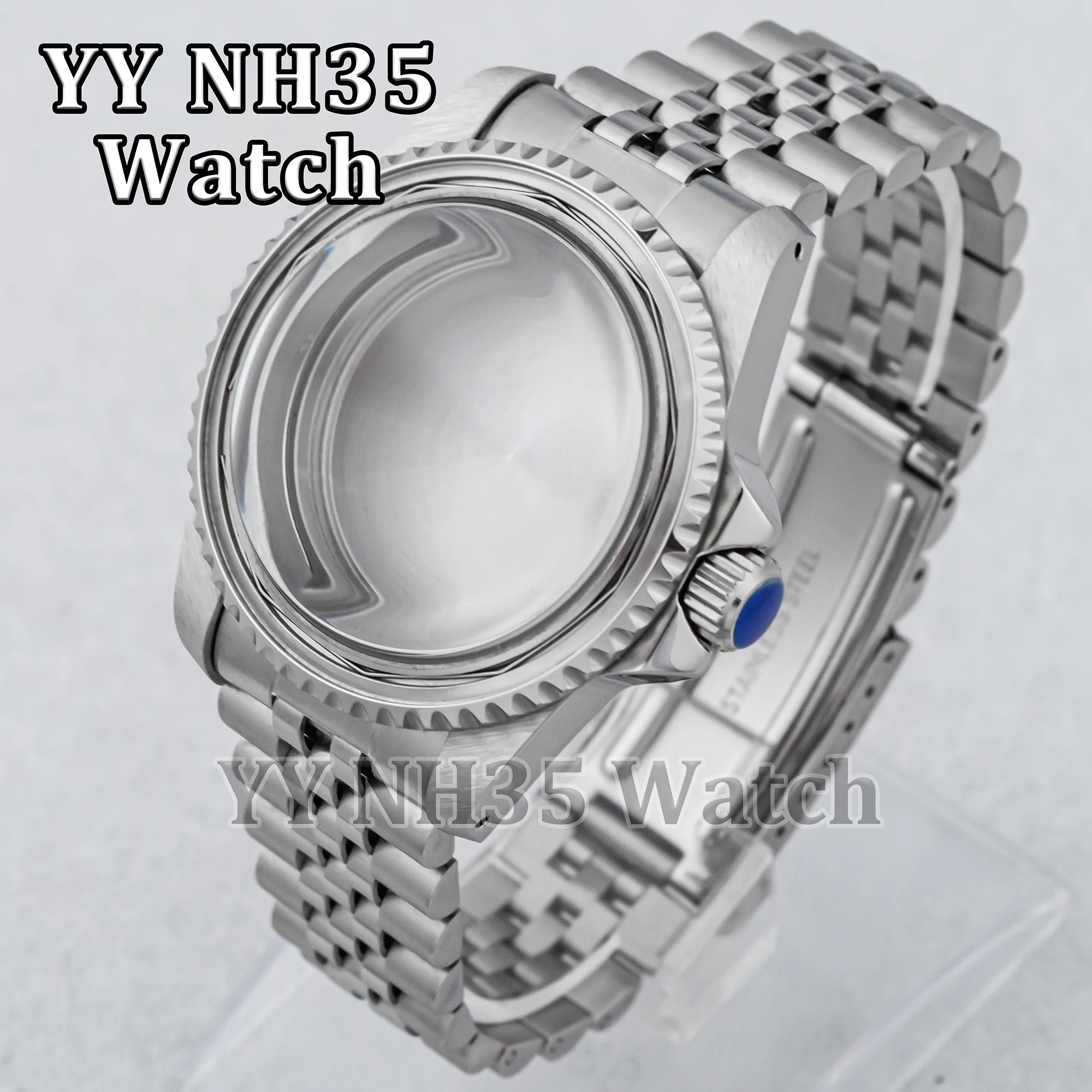 

39mm Watch Case NH35 Case for SUB GMT Watch Accessories Stainless Steel Strap 10ATM Waterproof Case fit NH34/NH35/NH36 Movement