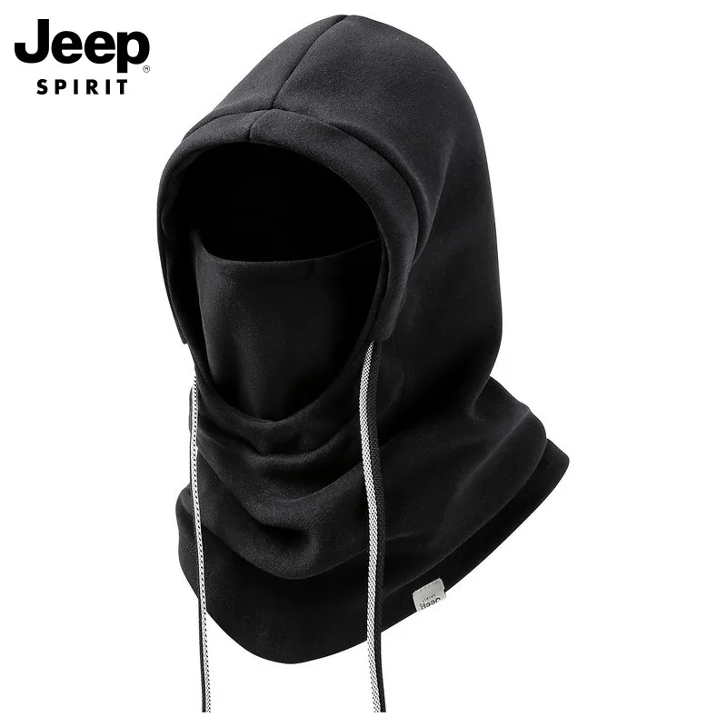 

Jeep 3-in-1 Balaclava Hat Integrated with Face Mask Neck Warmer, Outdoor Warm Hat with Scarf for Cycling Hiking Hunting