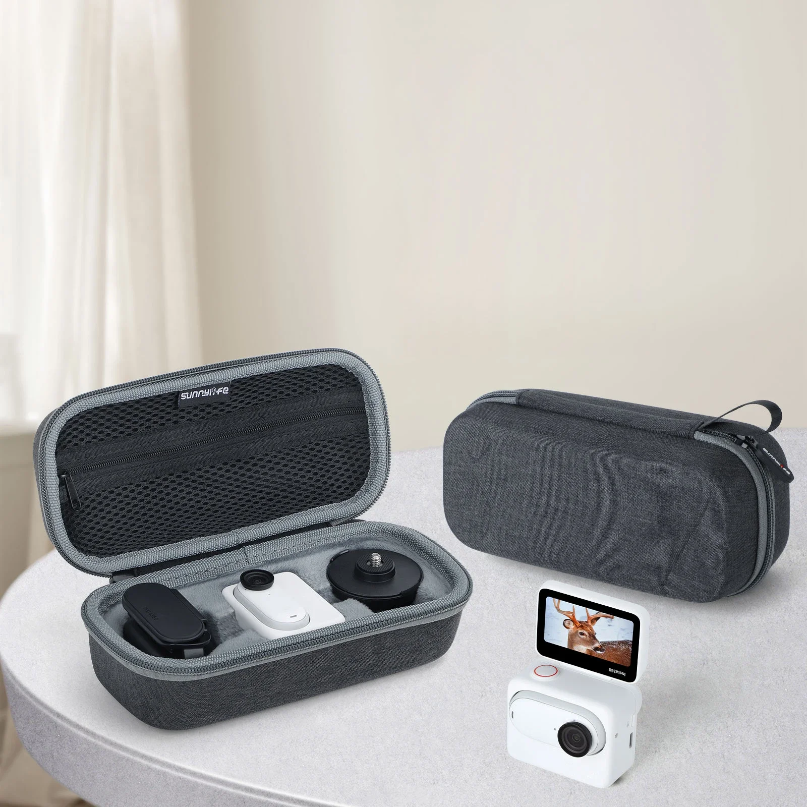 Convenient Storage Solution Carrying Case Sleek And Compact Design Thumb Camera High Grade Fabric Construction