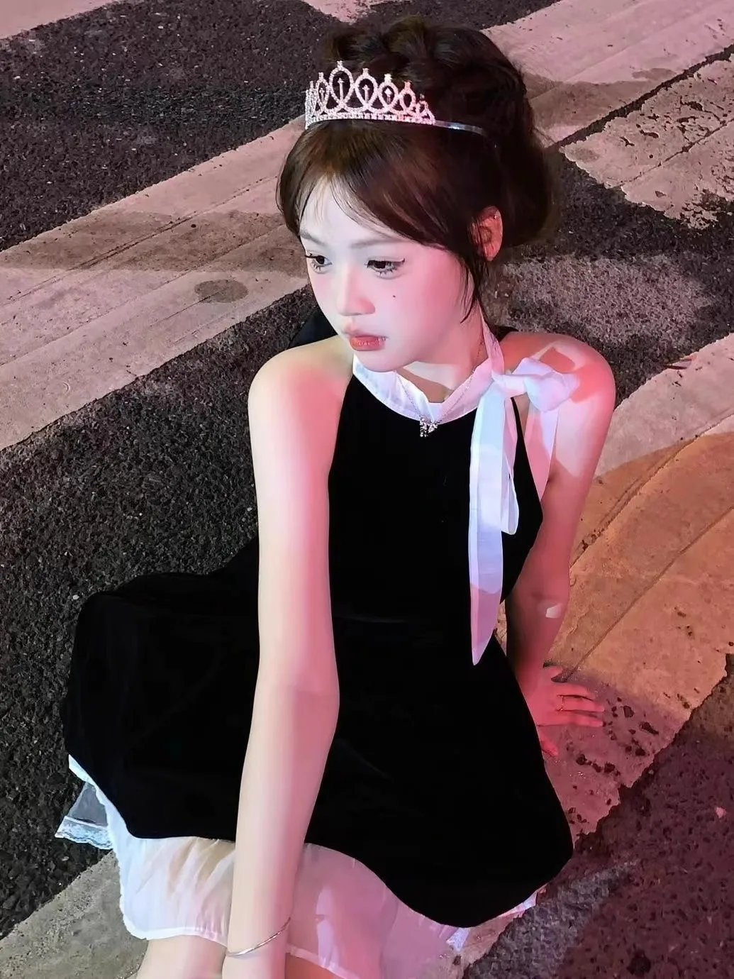 Vestidos sem mangas feminino aniversário sexy verão tule apliques oco cintura elástica queimado em camadas fairycore doce piquenique