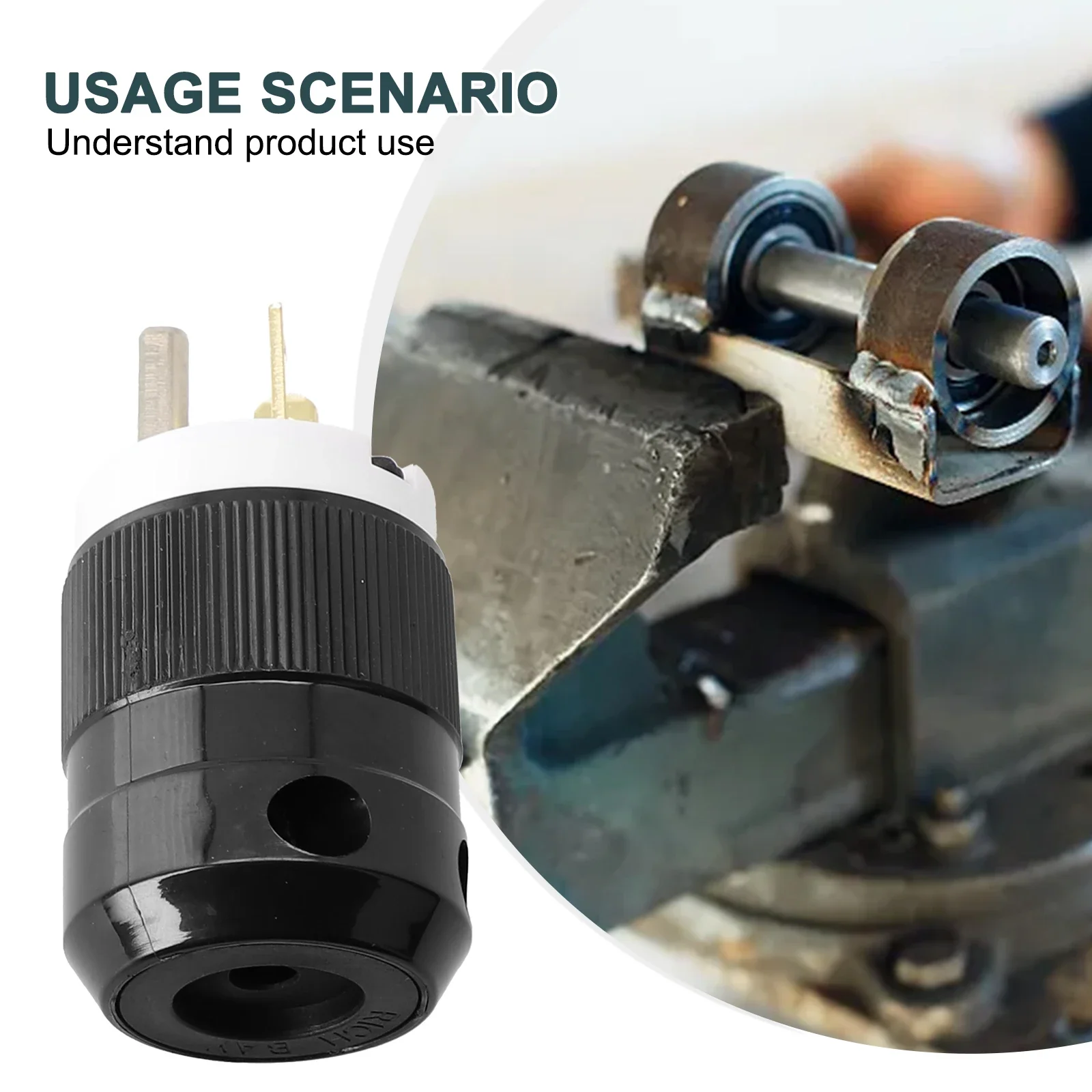 2 Pole 3 Wire Plug 1PCS 20A NEMA Plug Connector 5-20P Grounding Heavy Duty Male Replacement Replacement Useful