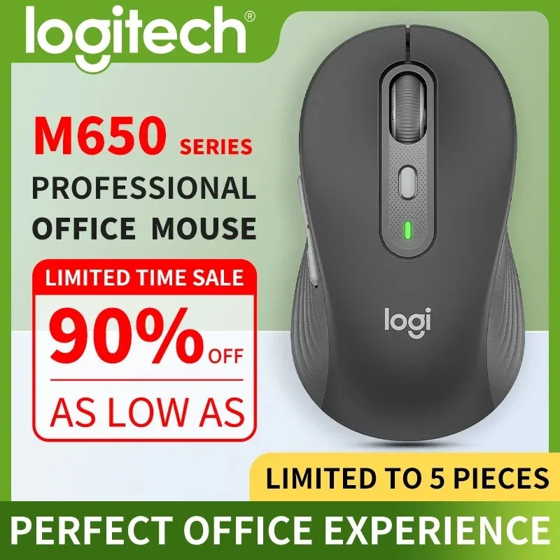 

Logitech M650L/M750/M650 Bluetooth wireless mouse, quiet operation, suitable for PC/Mac/multi device/Chrome book, office laptop