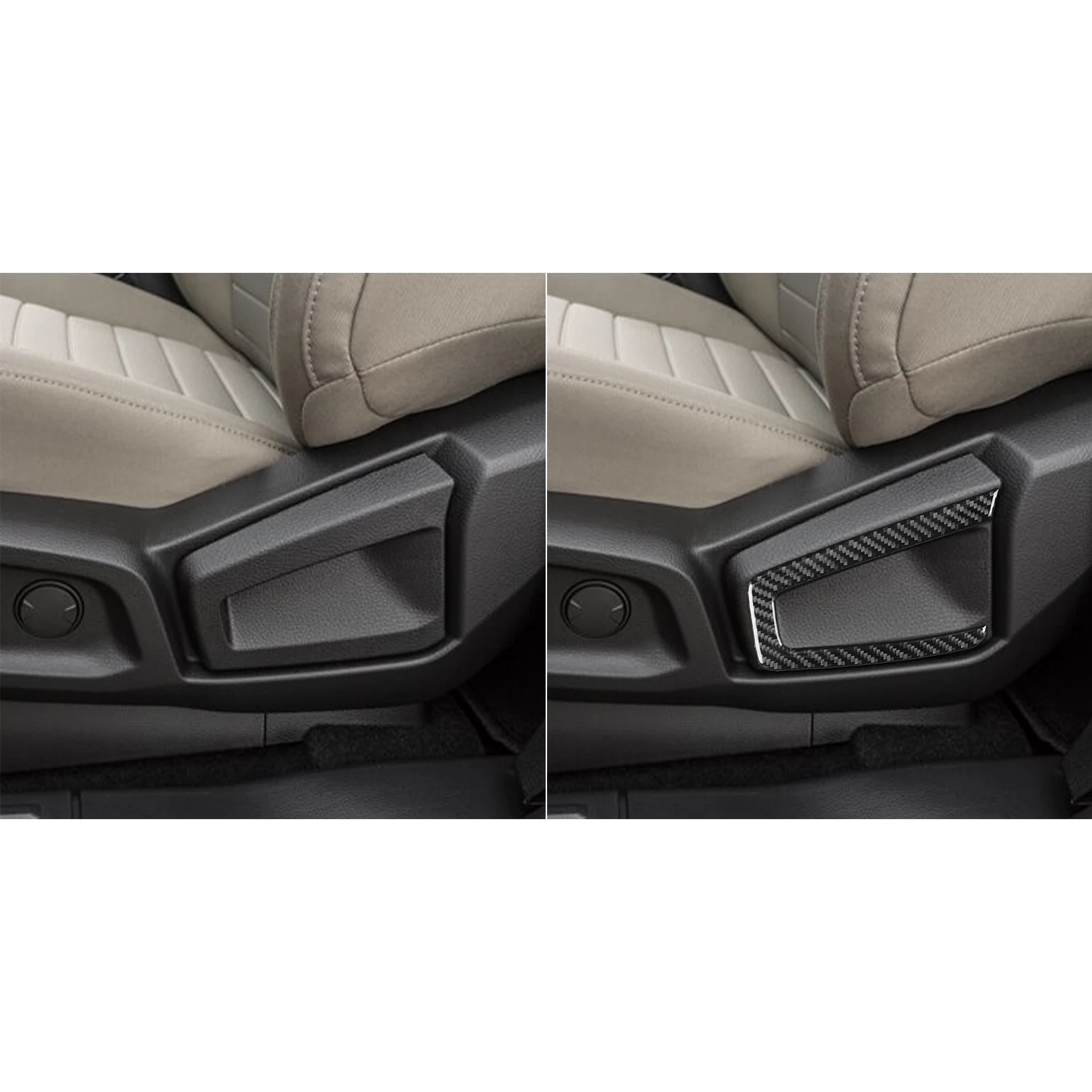 For Ford Ranger Sport 2020 2021 2022 Carbon Fiber Front Seat Handle Panel Trim Cover Car Interior Decoration Accessories Sticker