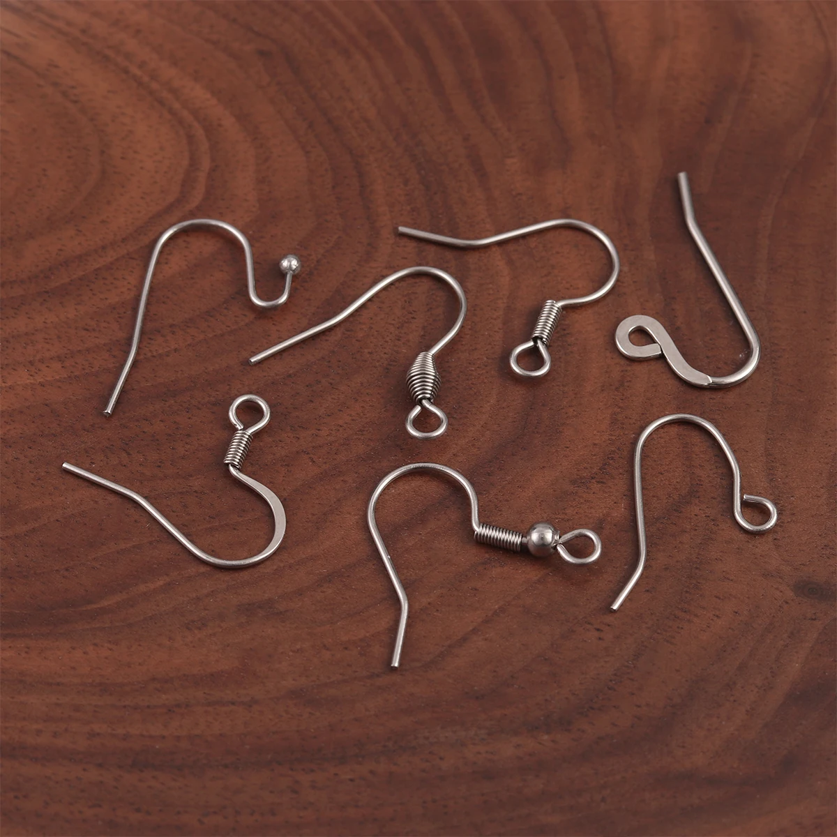 Hipoalergênico Aço Inoxidável Brinco Ganchos para Fazer Jóias, Ear Hook, DIY Brincos, Earwire Fechos Acessórios, 50Pcs por lote