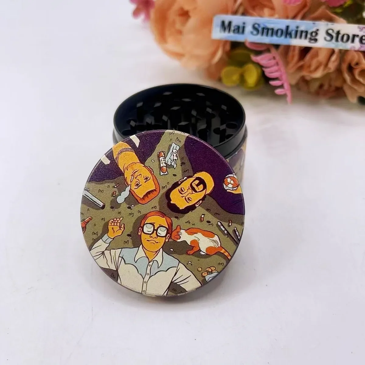 Moedor de Ervas Manual de Metal de 2 Polegadas, Moedor de Pimenta e Sal, Ferramenta para Fumar Cigarros