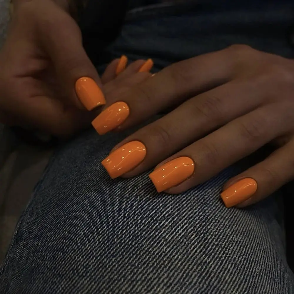 

Съемные носимые маникюрные французские накладные ногти с квадратной головкой, полное покрытие, накладные ногти, чистый цвет, средней длины, женские кончики ногтей