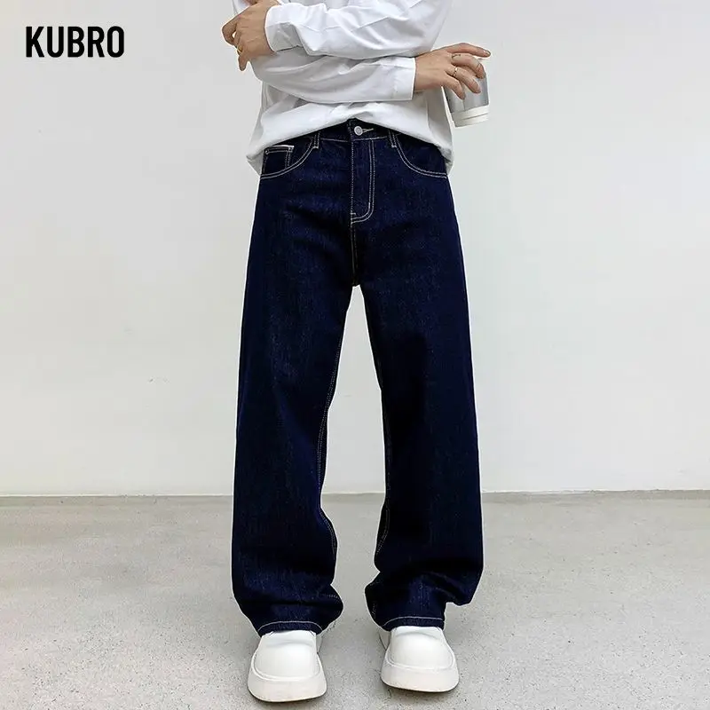 

New Men Wide Leg Harajuku Fashion Jeans Male Daily Designer Casual Denim Pants Popular Baggy Streetwear Trousers Autumn Winter
