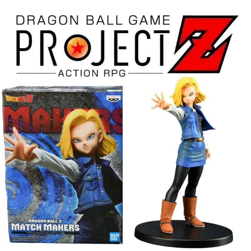 

In stock Bandal Dragon Ball Made Man 18 Anime characters A moveable doll Birthday gift Collection of figures Model doll Movie