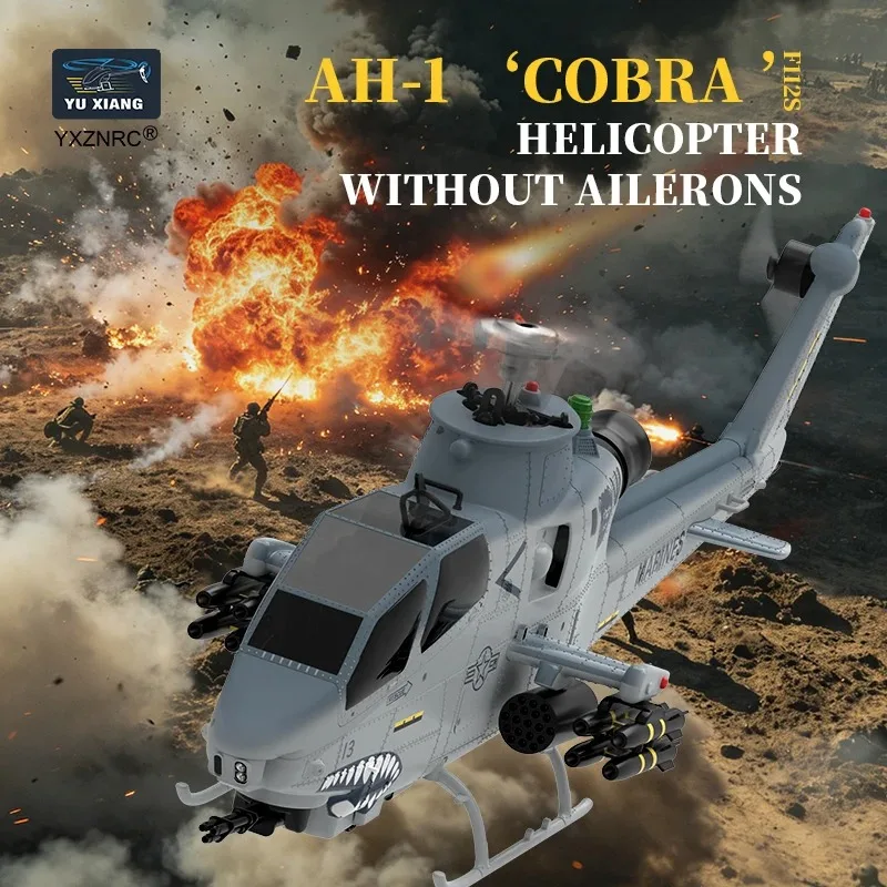 YUXIANG F112S 2.4G 9CH GPS RC Helicopter AH-1 Cobra 32:1 Scale 6G Flybarless Armed Brushless Helicopter