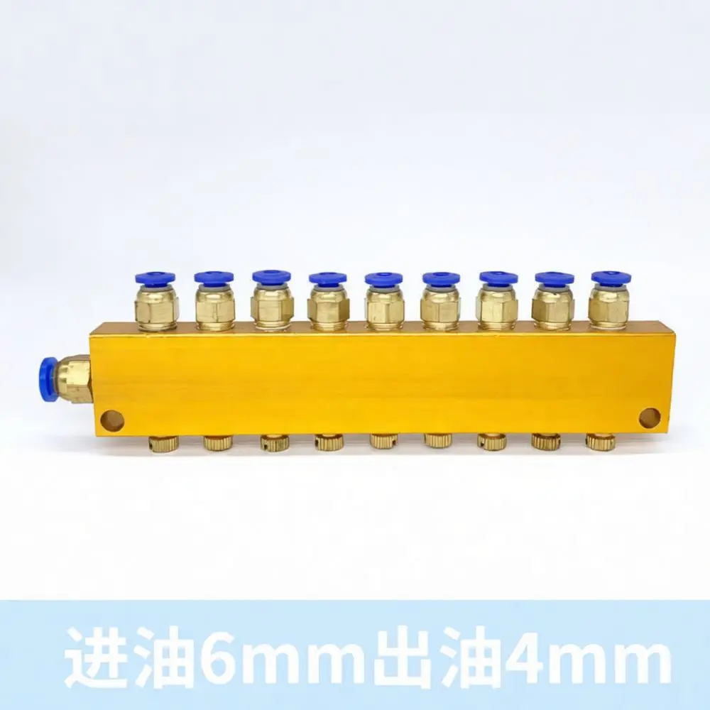 For Sunzi Hydraulic Oil Distributor Adjustable Flow Block Quick Fitting Manifold Industrial Lubrication Device