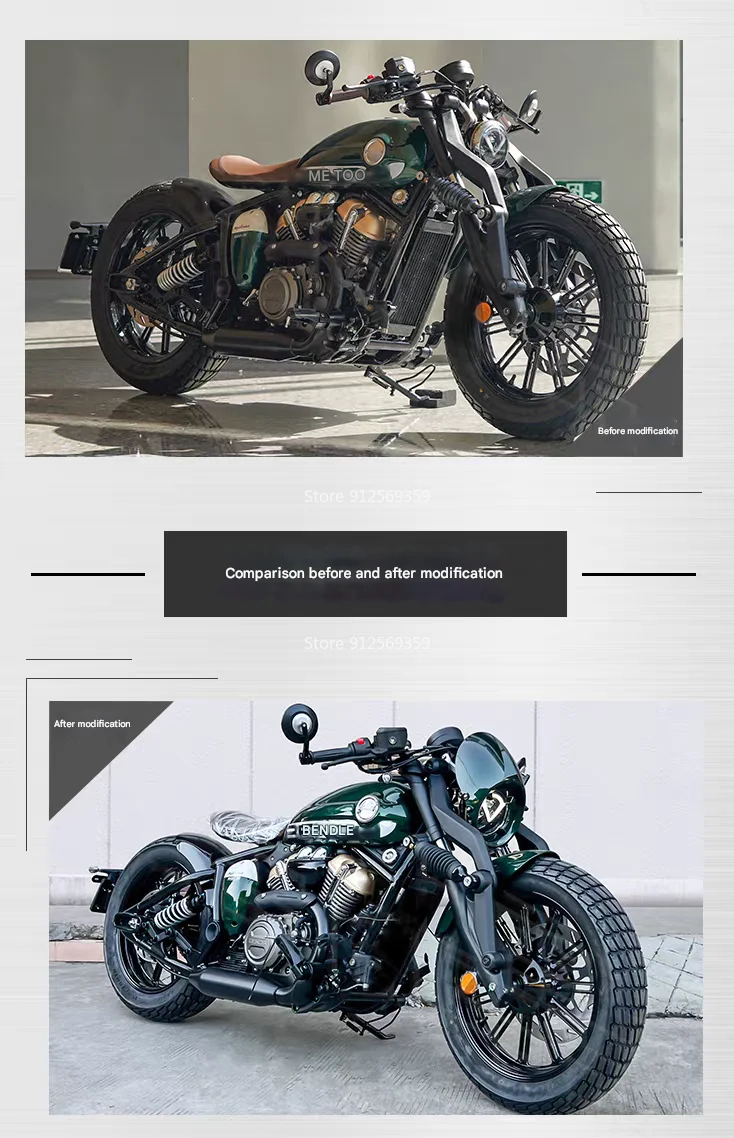 FOR Benda Napoleon Bob 250 Motorcycle Modification Headlight fairing Wind deflector Headlight cover Retro Classic Accessories