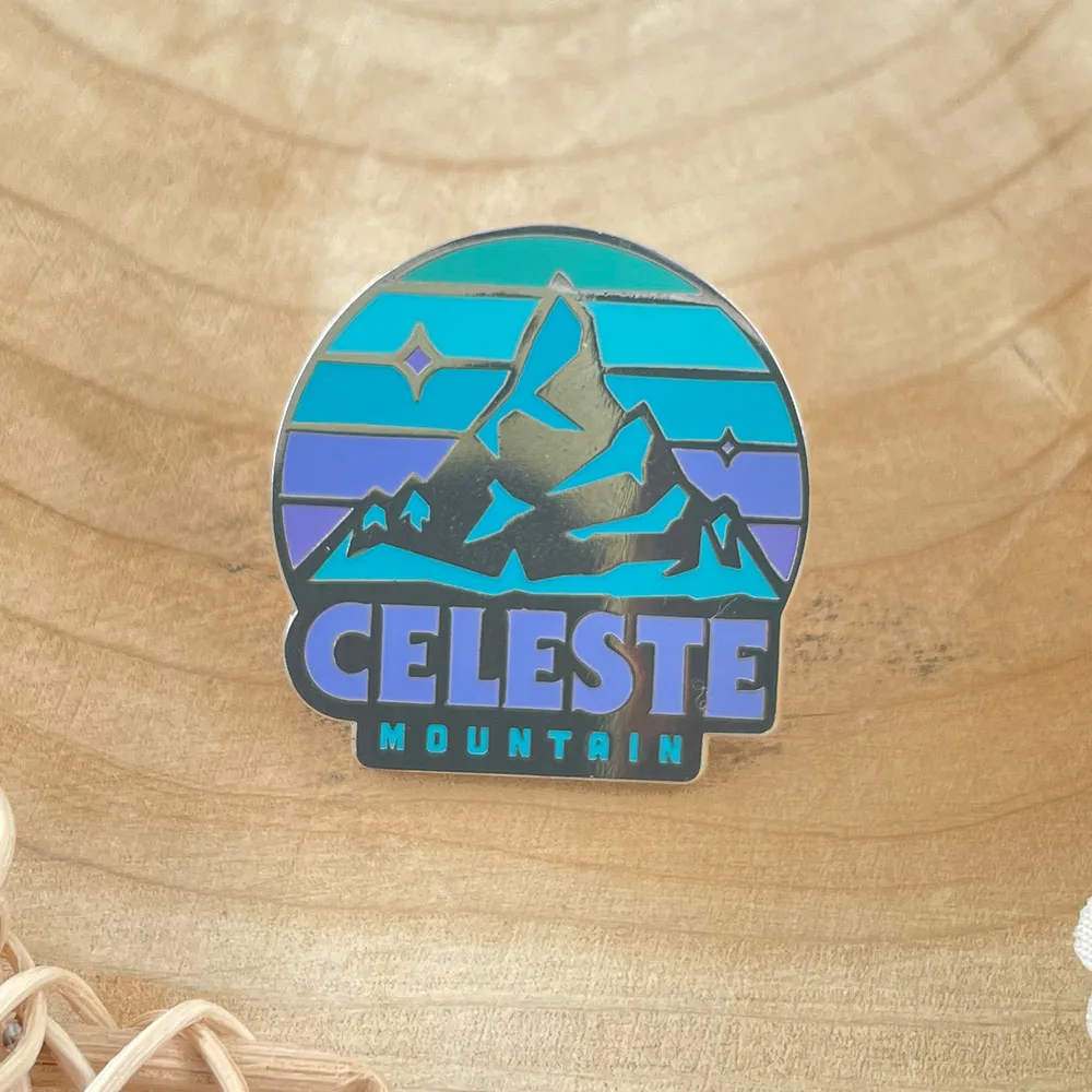 Celeste Mountain Brooch Action Adventure Game Celeste Badge Colorful Retro Style Pin Fan Collection Accessories
