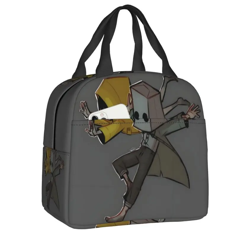 

Custom Game L-Little Nightmares Anime Insulated Lunch Bags for Camping Travel Leakproof Cooler Thermal Bento Box Women Children