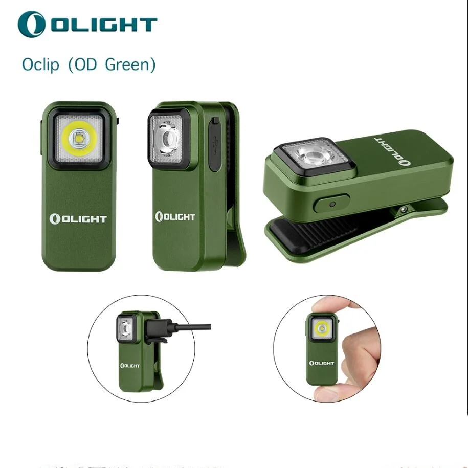 Olight Oclip LED Torch Rechargeable Compact Pocket Clip Light 300 Lumens Flashlight EDC Lamp Flashlights Built-in Battery