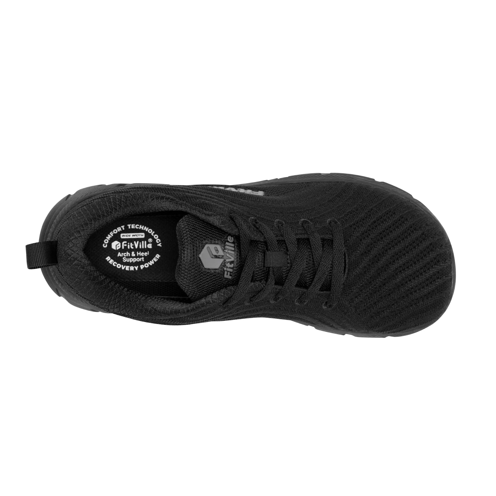 FitVille Box-Schuhe mit breiter Zehenpartie für Herren, gepolstert, gut extra breit, rutschfest, breit, leicht, atmungsaktiv, Laufschuhe – Detail 14